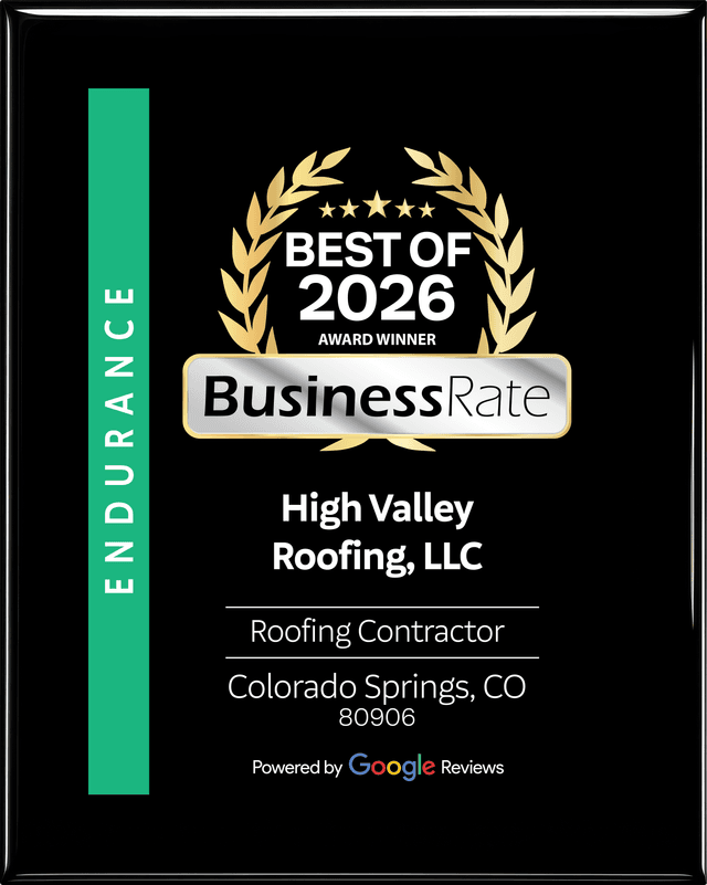 High Valley Roofing LLC Plaque