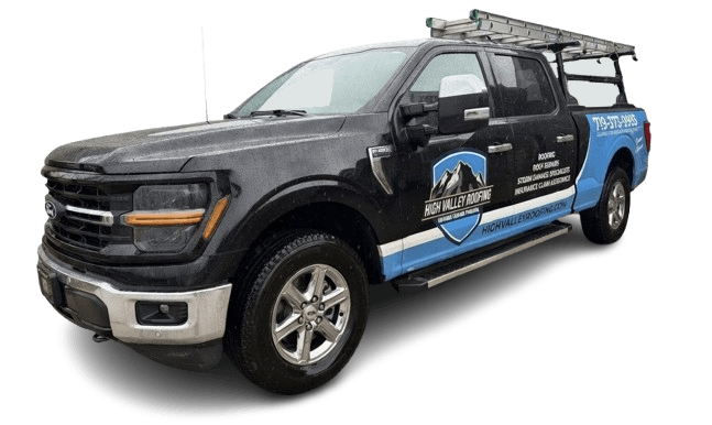 High Valley Roofing Service Truck