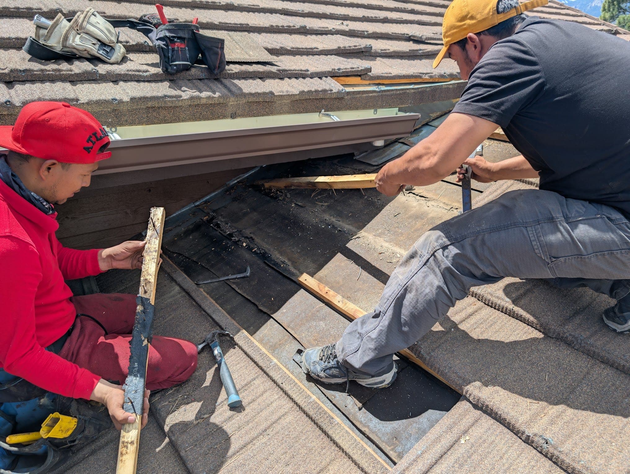Roof repair work