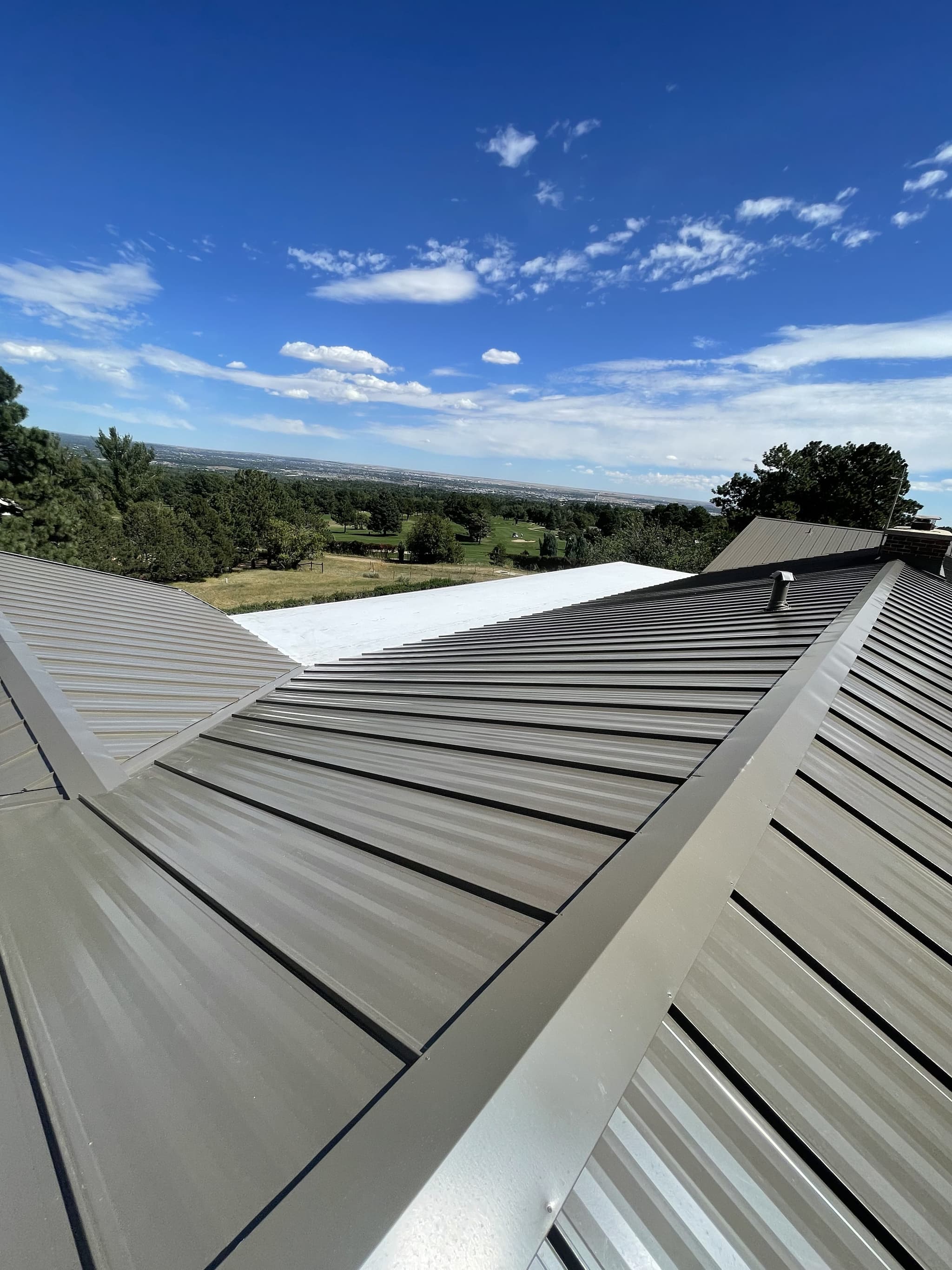 Metal roof installation