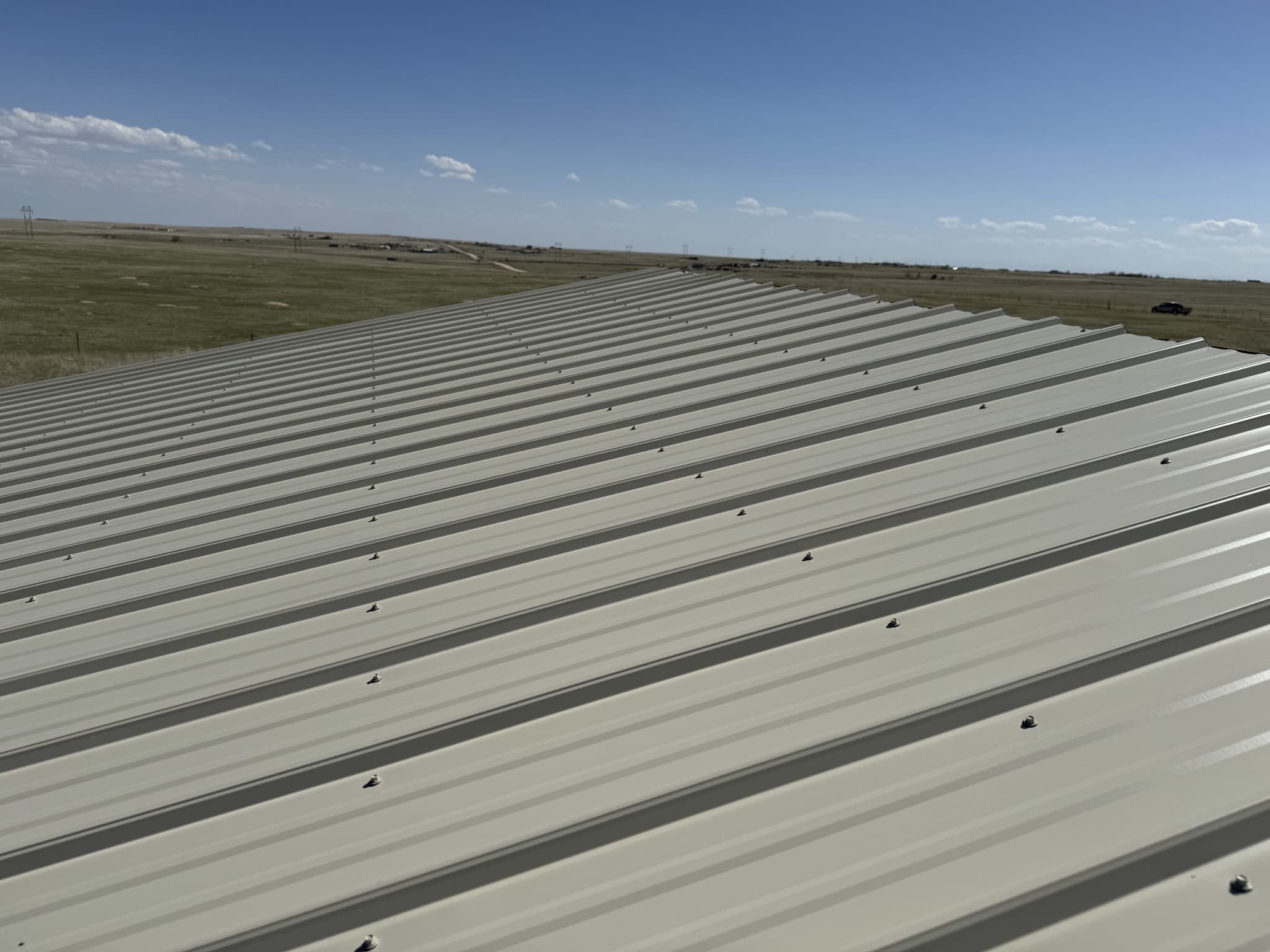 Metal roofing work