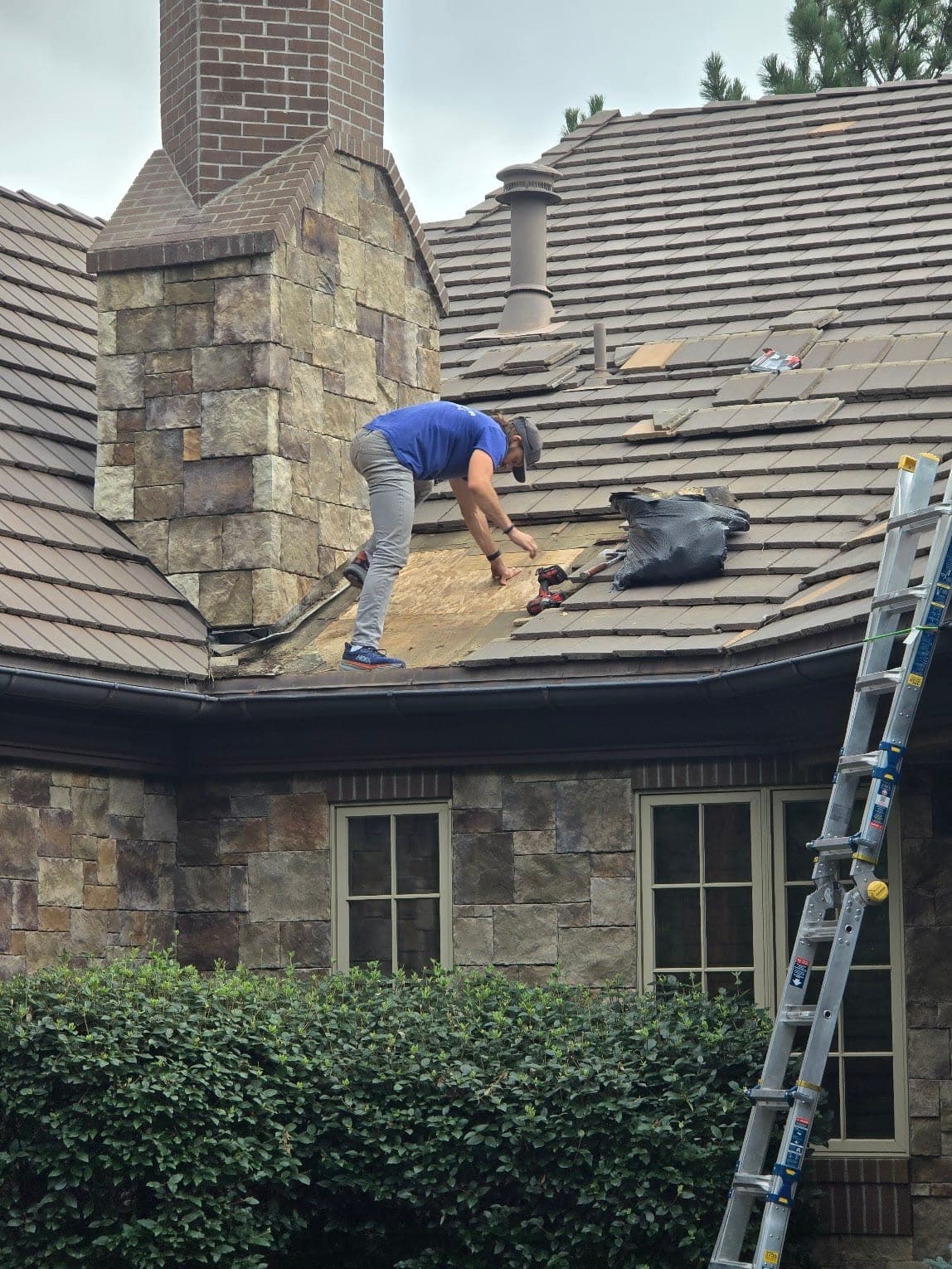 Roof repair project