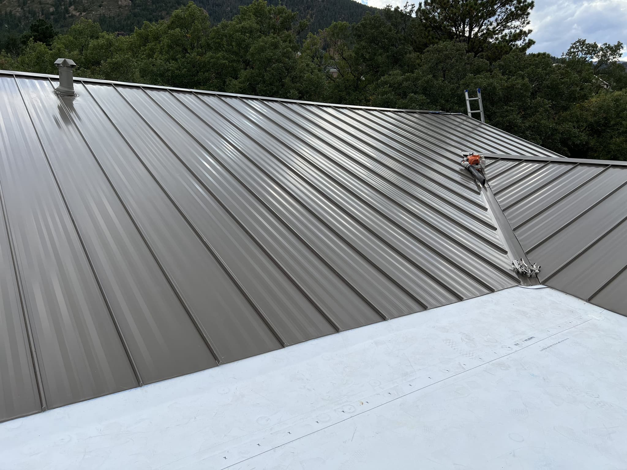 Metal roof installation