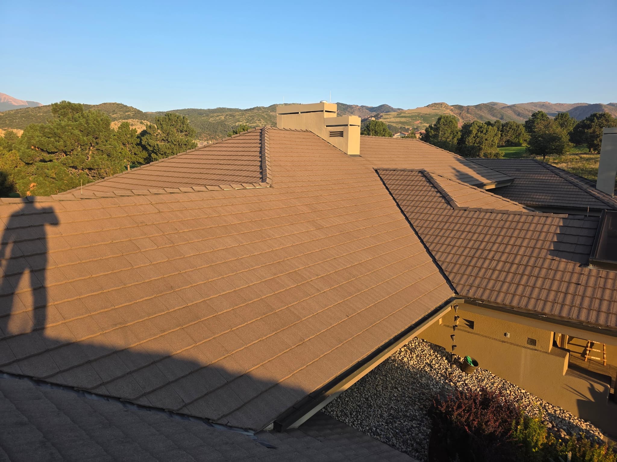 Tile roof work