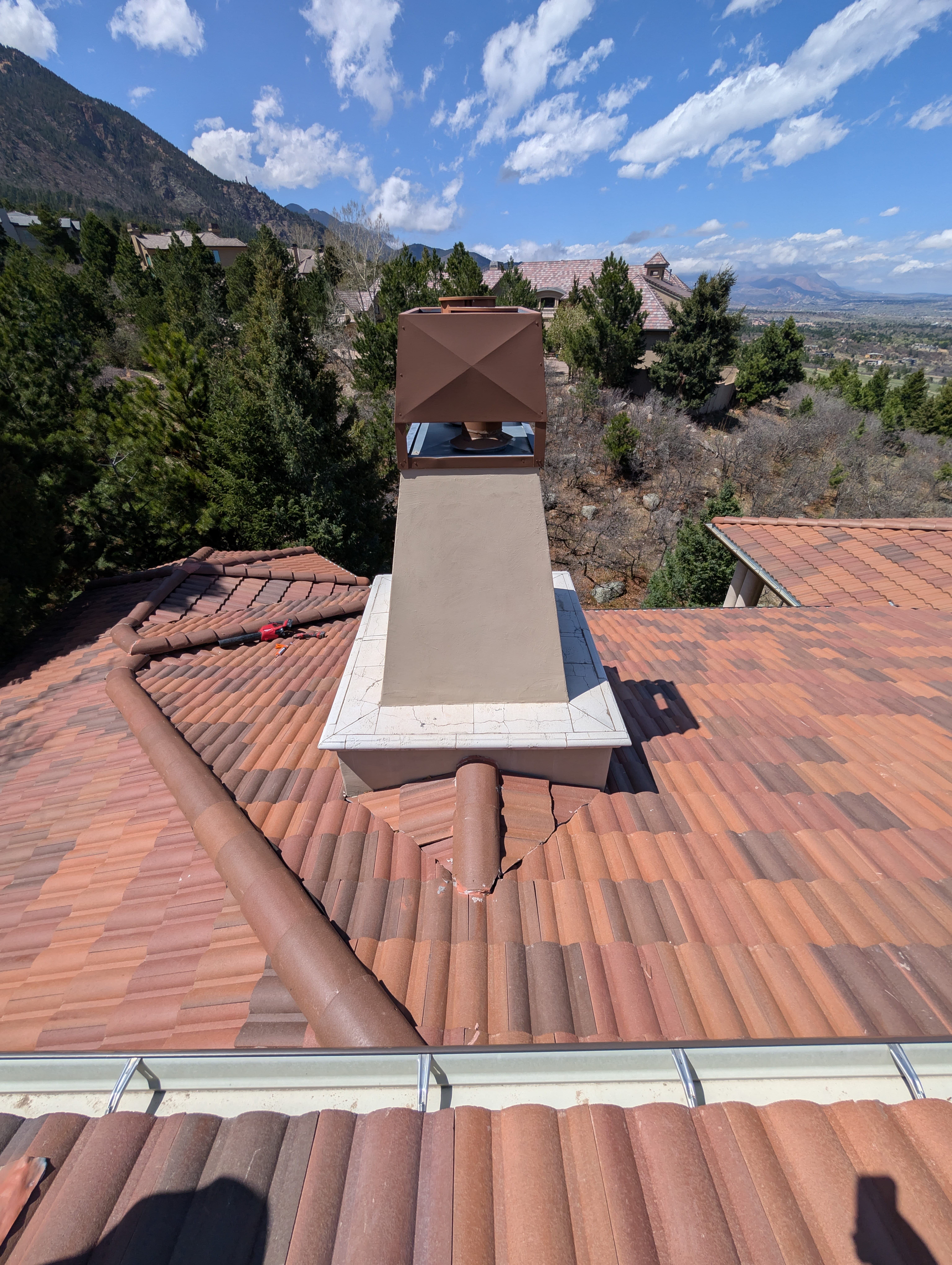 Tile roofing project