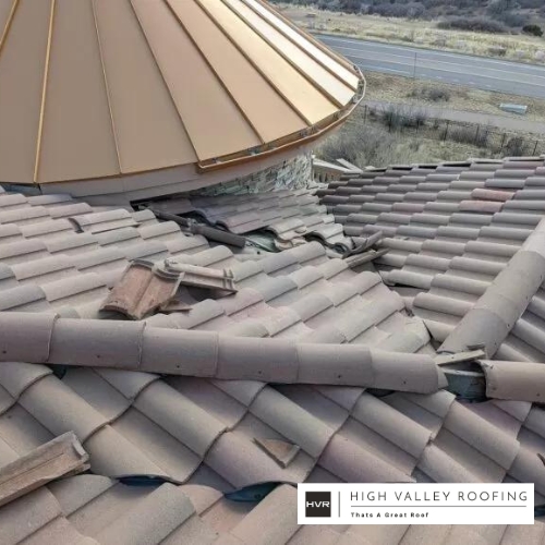 Broken roofing tile repair