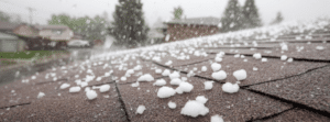 hail on shingle roof